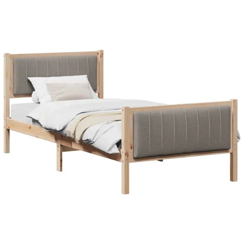 Lovos rėmas Ruda ir taupe 90 x 190 cm Pušies masyvas