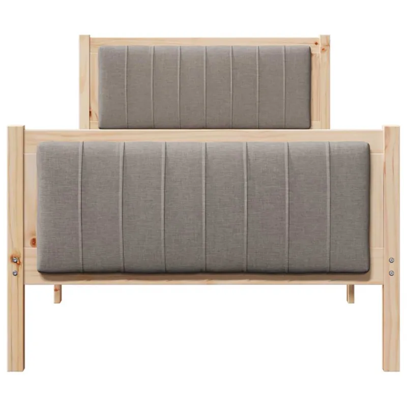 Lovos rėmas Ruda ir taupe 90 x 190 cm Pušies masyvas