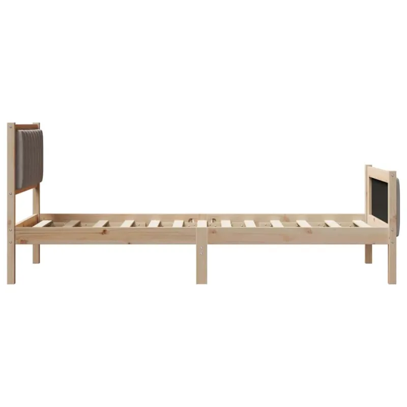Lovos rėmas Ruda ir taupe 90 x 190 cm Pušies masyvas
