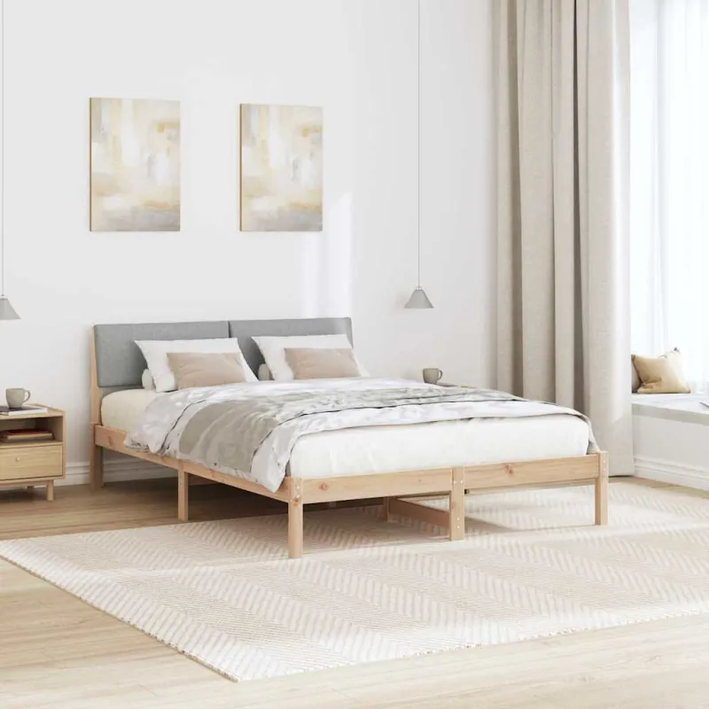Lovos rėmas Ruda ir šviesiai pilka 160 x 200 cm Pušies masyvas