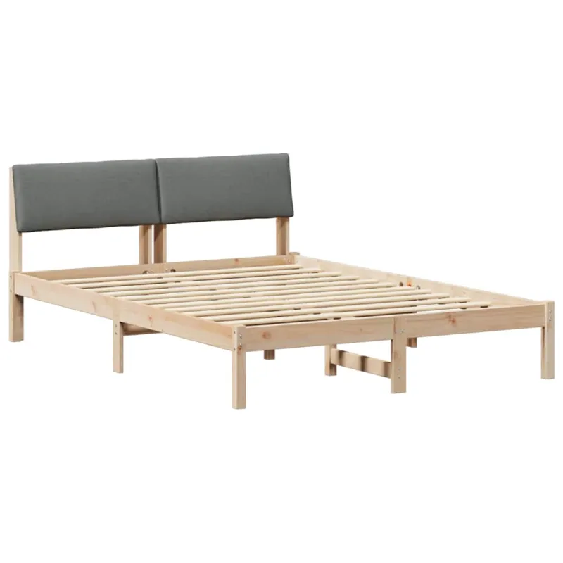 Lovos rėmas ruda ir tamsiai pilka 160 x 200 cm Pušies masyvas