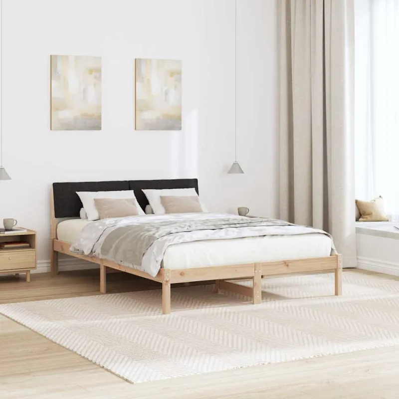 Lovos rėmas Ruda ir juoda 160 x 200 cm Pušies masyvas
