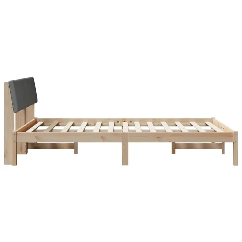 Lovos rėmas ruda ir tamsiai pilka 150 x 200 cm Pušies masyvas