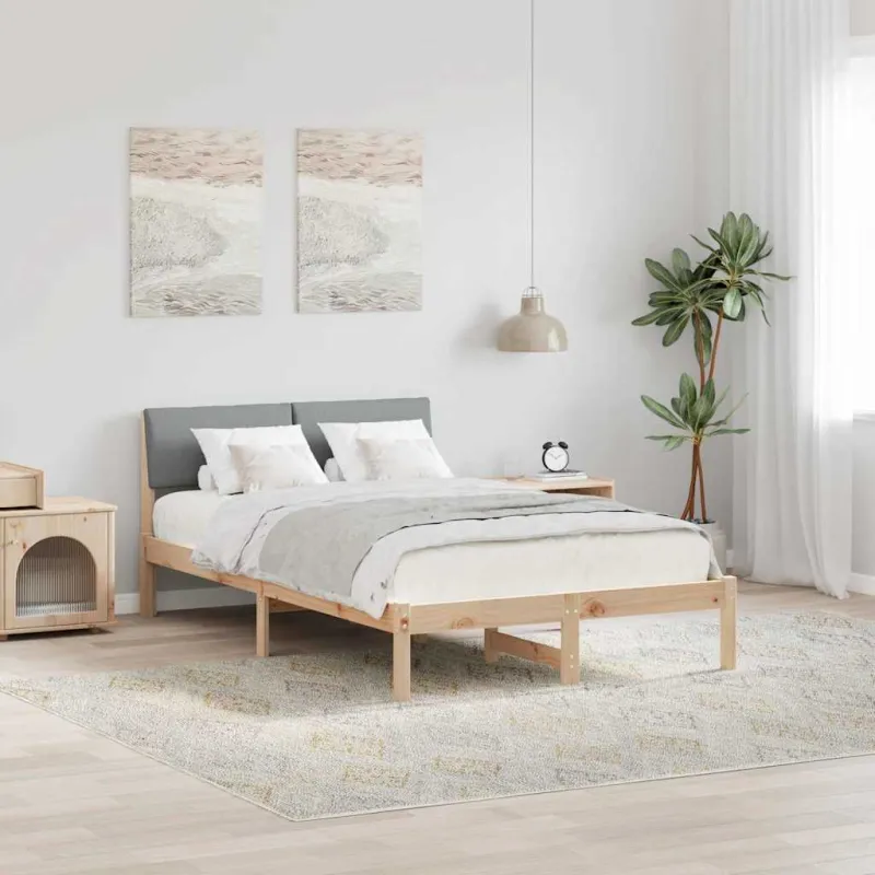 Lovos rėmas Ruda ir šviesiai pilka 120 x 200 cm Pušies masyvas