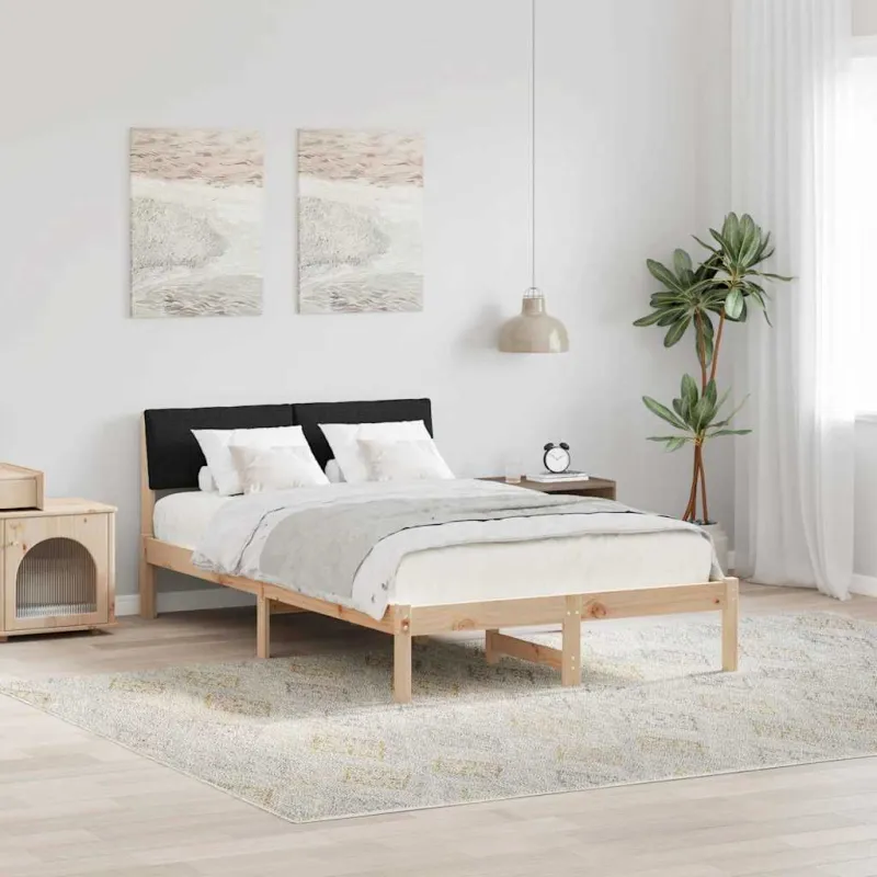 Lovos rėmas Ruda ir juoda 120 x 200 cm Pušies masyvas