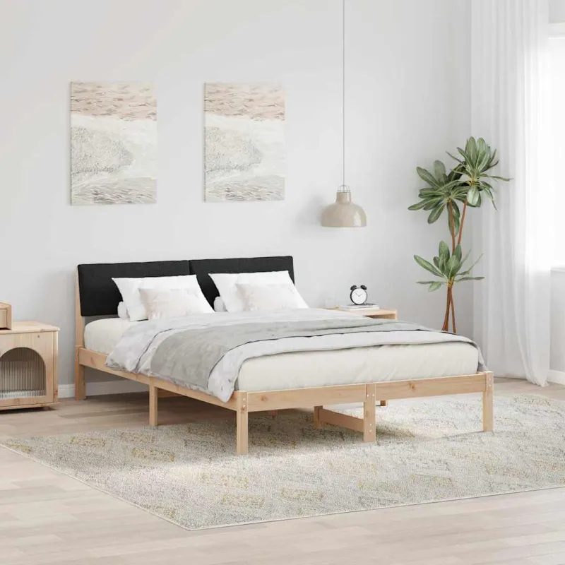 Lovos rėmas Ruda ir juoda 140 x 190 cm Pušies masyvas