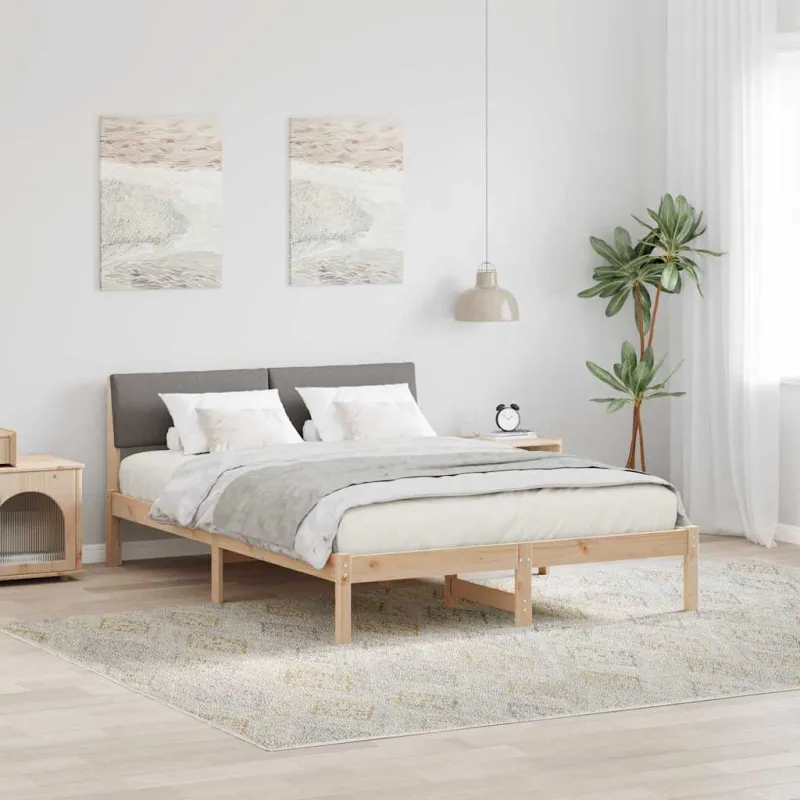 Lovos rėmas Ruda ir taupe 140 x 190 cm Pušies masyvas
