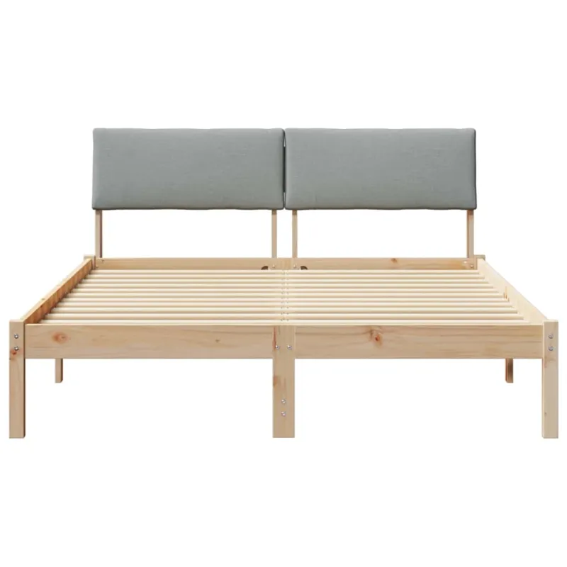 Lovos rėmas Ruda ir šviesiai pilka 135 x 190 cm Pušies masyvas