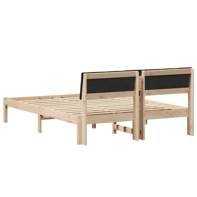 Lovos rėmas Ruda ir juoda 135 x 190 cm Pušies masyvas