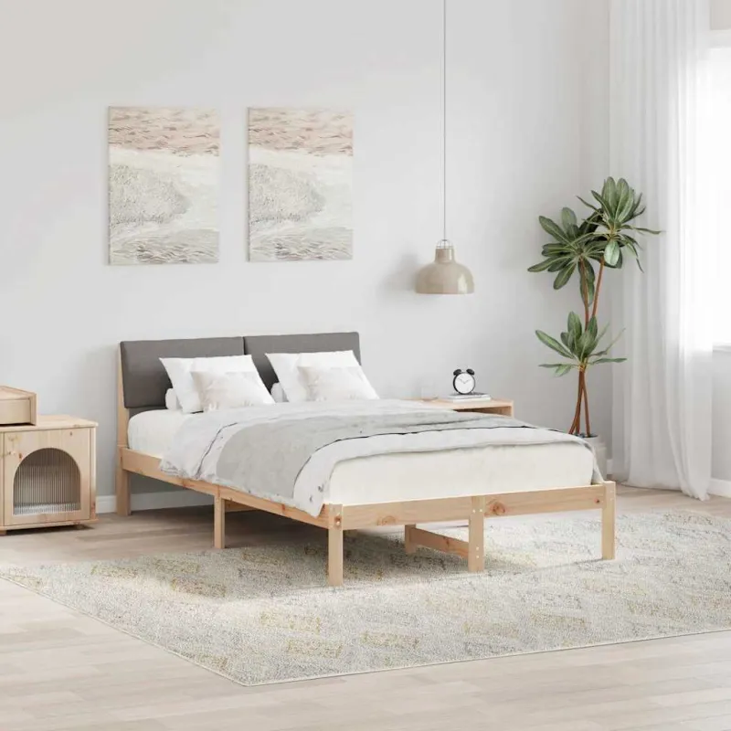 Lovos rėmas Ruda ir taupe 120 x 190 cm Pušies masyvas