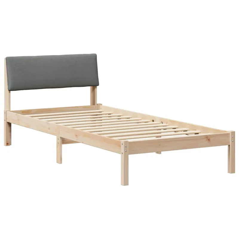 Lovos rėmas ruda ir tamsiai pilka 100 x 200 cm Pušies masyvas
