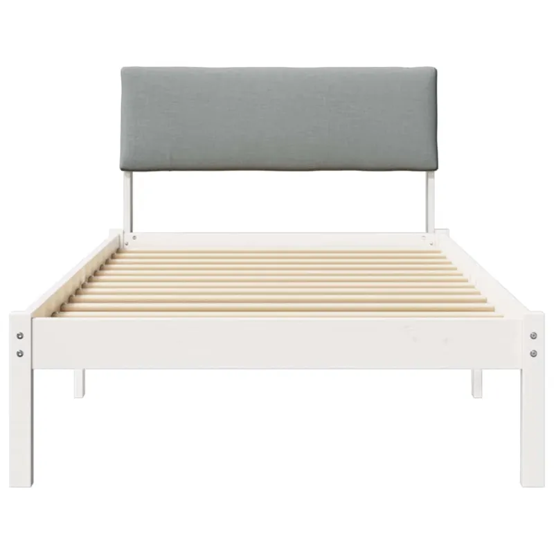 Lovos rėmas Balta ir šviesiai pilka 100 x 200 cm Pušies masyvas