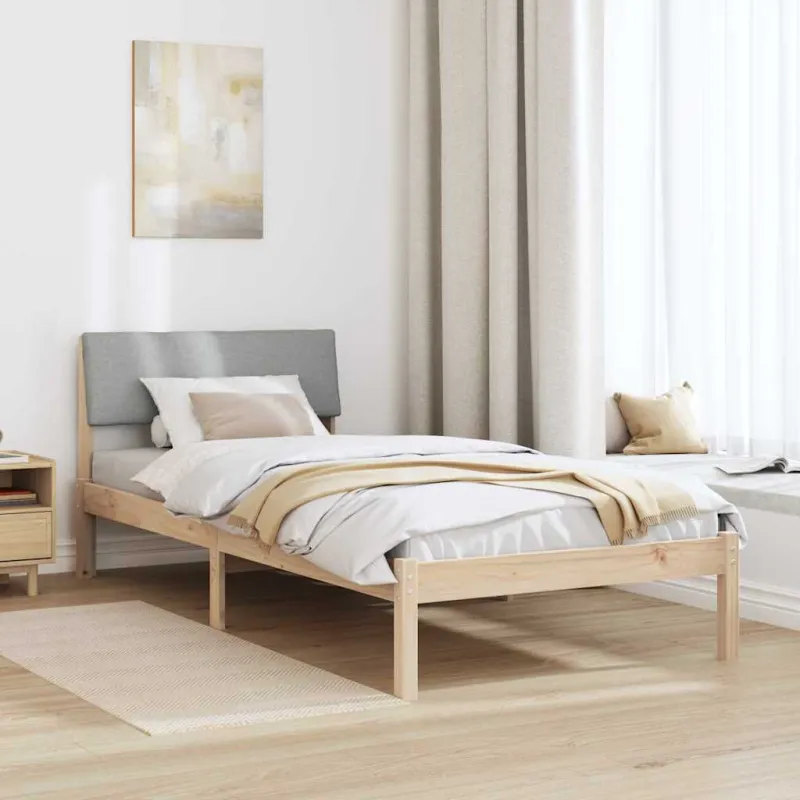 Lovos rėmas Ruda ir šviesiai pilka 90 x 200 cm Pušies masyvas