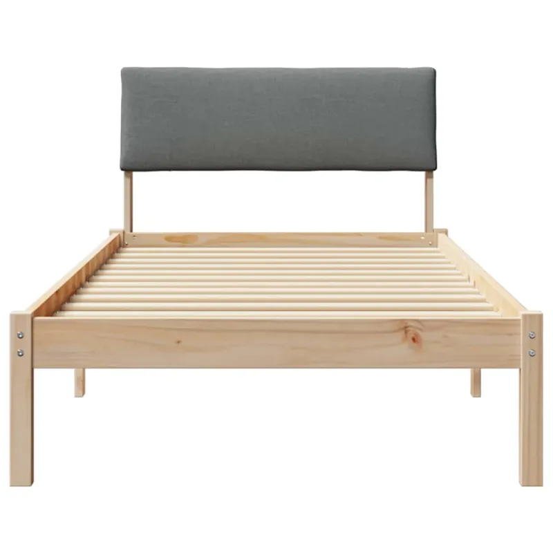 Lovos rėmas ruda ir tamsiai pilka 90 x 200 cm Pušies masyvas