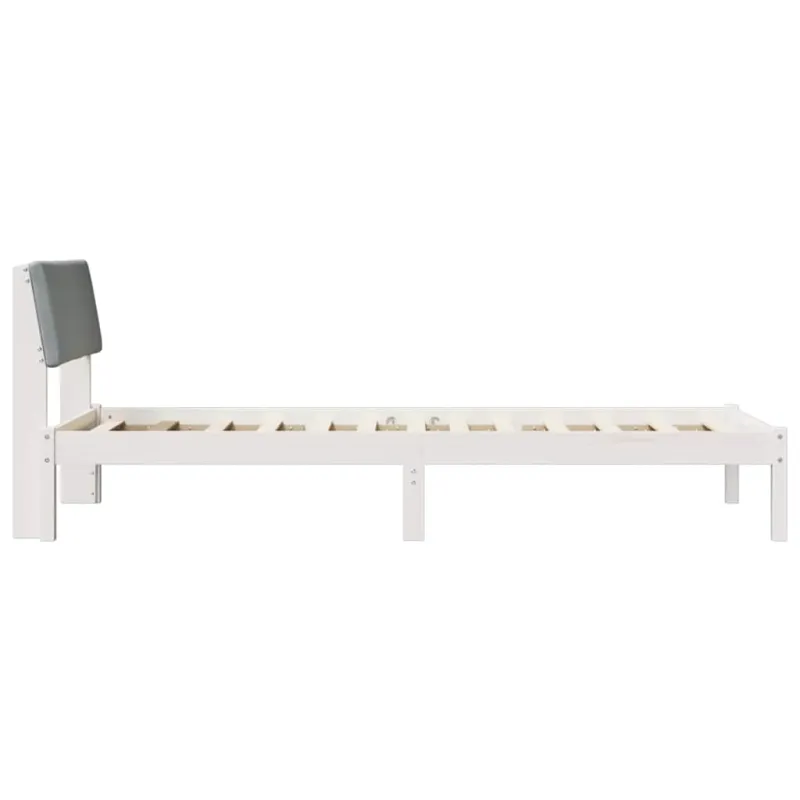 Lovos rėmas Balta ir šviesiai pilka 90 x 200 cm Pušies masyvas