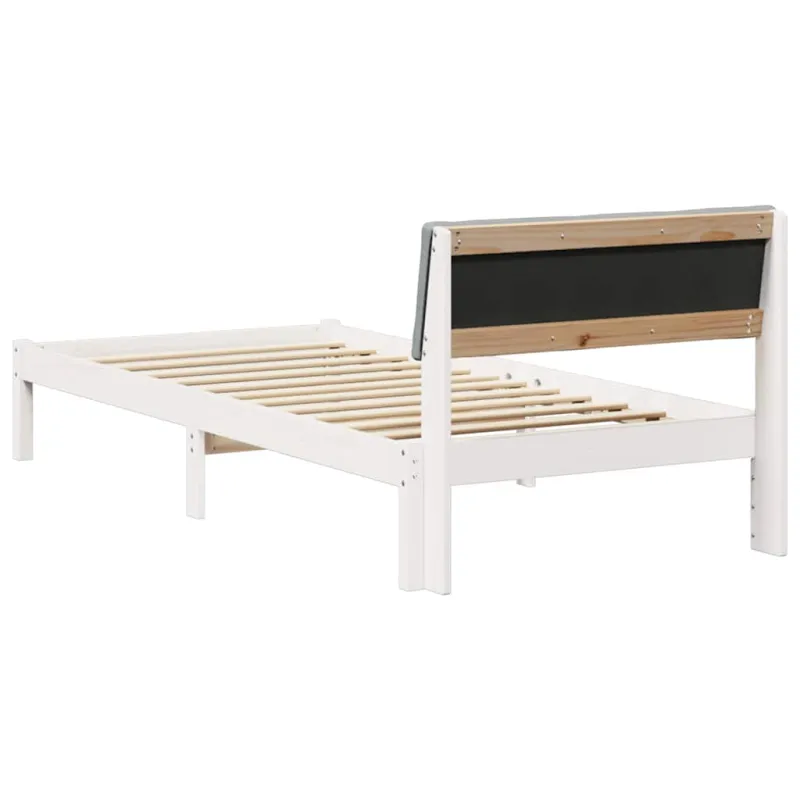 Lovos rėmas Balta ir šviesiai pilka 90 x 200 cm Pušies masyvas