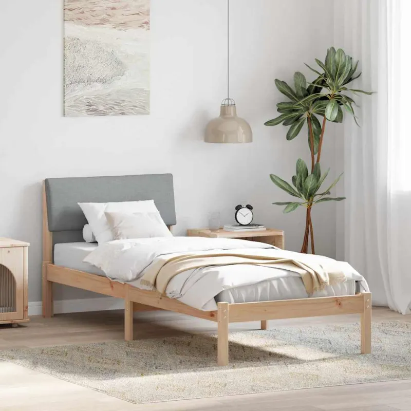 Lovos rėmas Ruda ir šviesiai pilka 80 x 200 cm Pušies masyvas