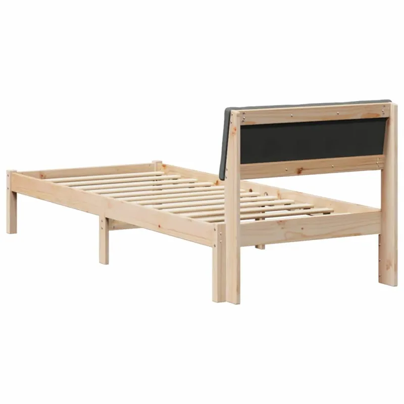 Lovos rėmas ruda ir tamsiai pilka 80 x 200 cm Pušies masyvas