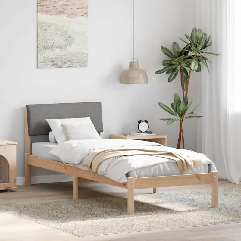 Lovos rėmas Ruda ir taupe 80 x 200 cm Pušies masyvas