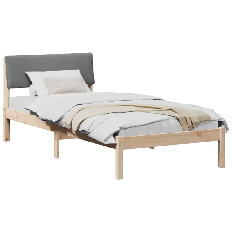 Lovos rėmas ruda ir tamsiai pilka 90 x 190 cm Pušies masyvas