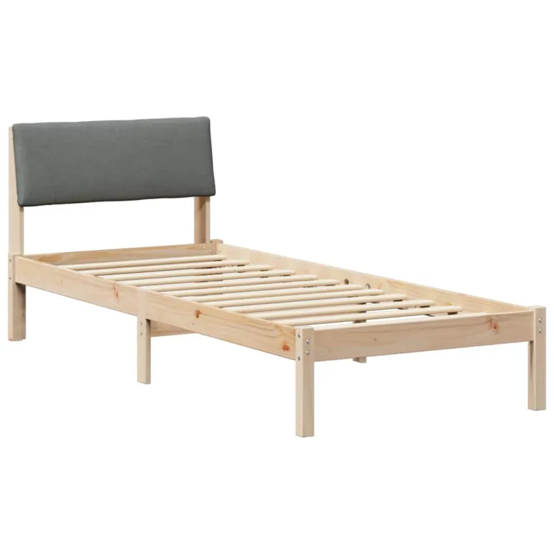 Lovos rėmas ruda ir tamsiai pilka 75 x 190 cm Pušies masyvas