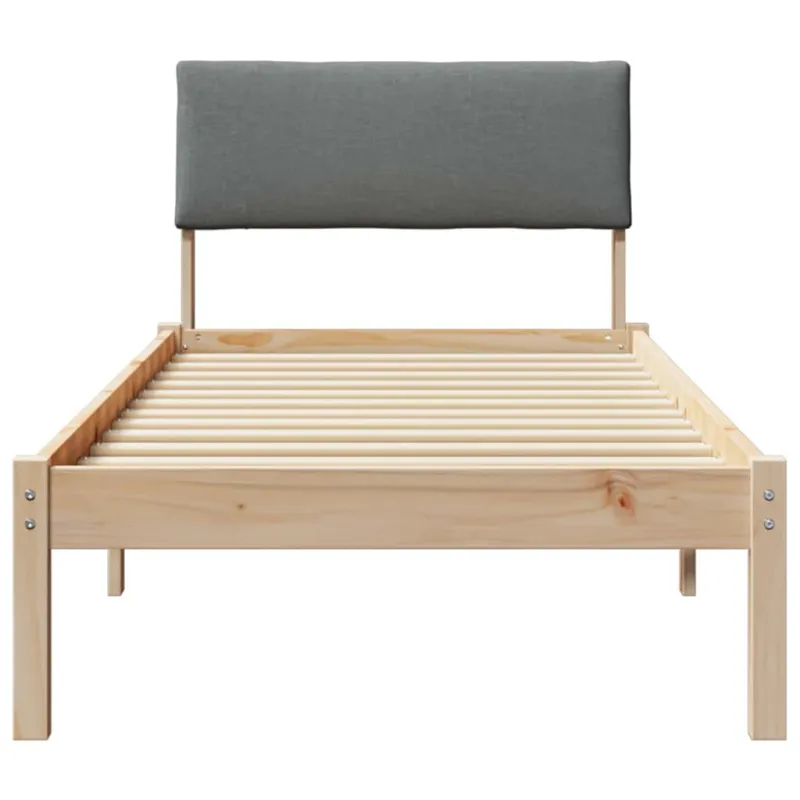 Lovos rėmas ruda ir tamsiai pilka 75 x 190 cm Pušies masyvas