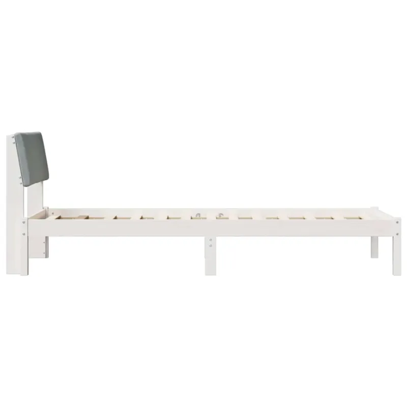 Lovos rėmas Balta ir šviesiai pilka 75 x 190 cm Pušies masyvas