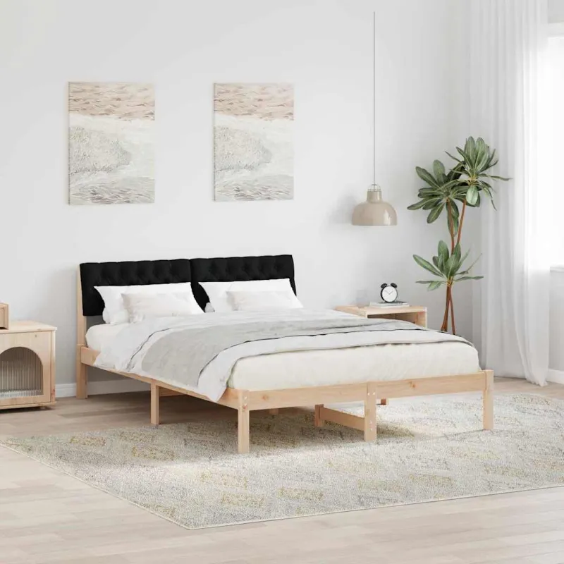 Lovos rėmas Ruda ir juoda 160 x 200 cm Pušies masyvas