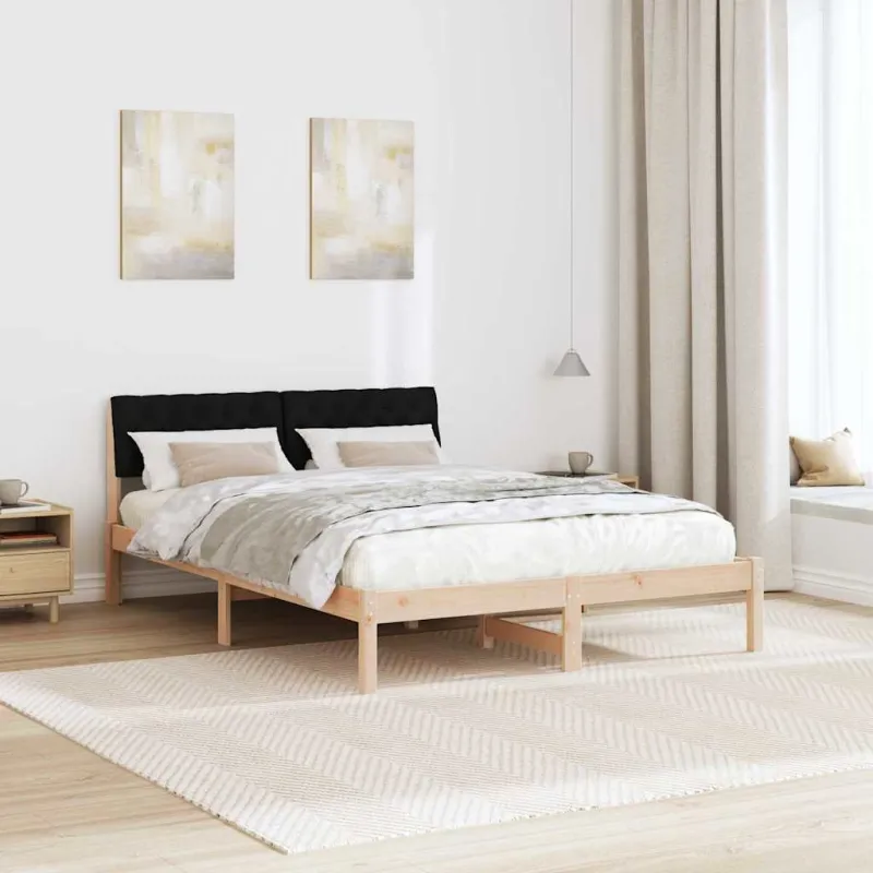 Lovos rėmas Ruda ir juoda 160 x 200 cm Pušies masyvas