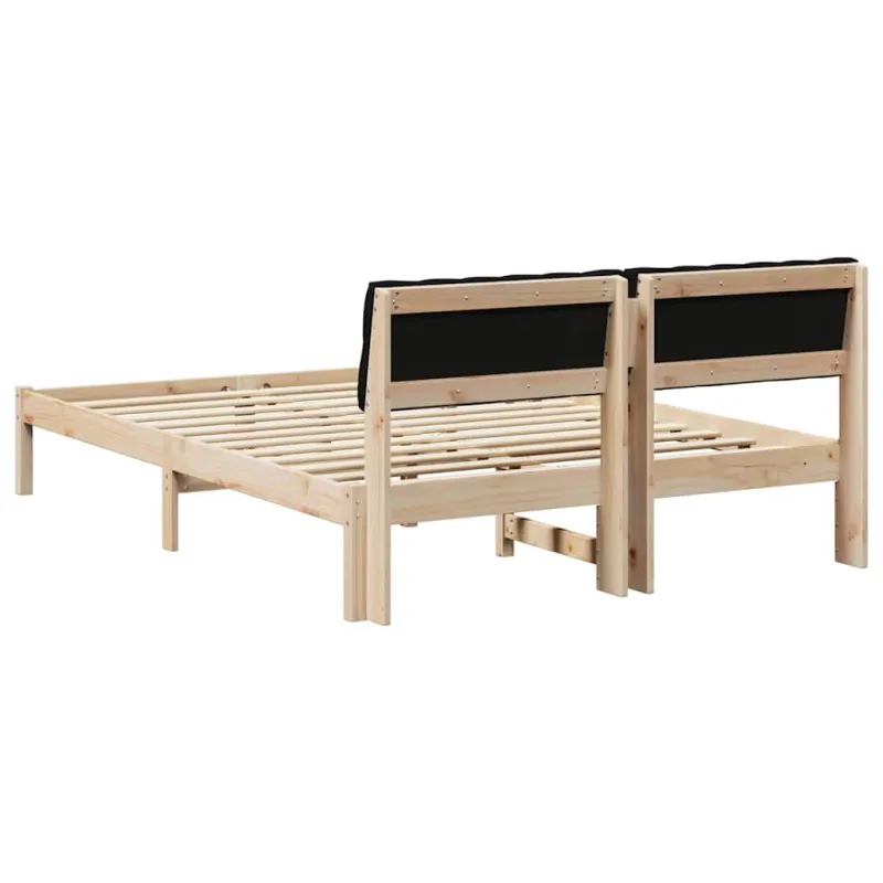 Lovos rėmas Ruda ir juoda 160 x 200 cm Pušies masyvas