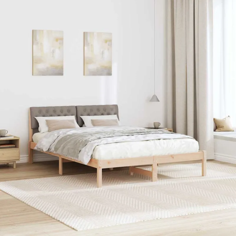 Lovos rėmas Ruda ir taupe 160 x 200 cm Pušies masyvas