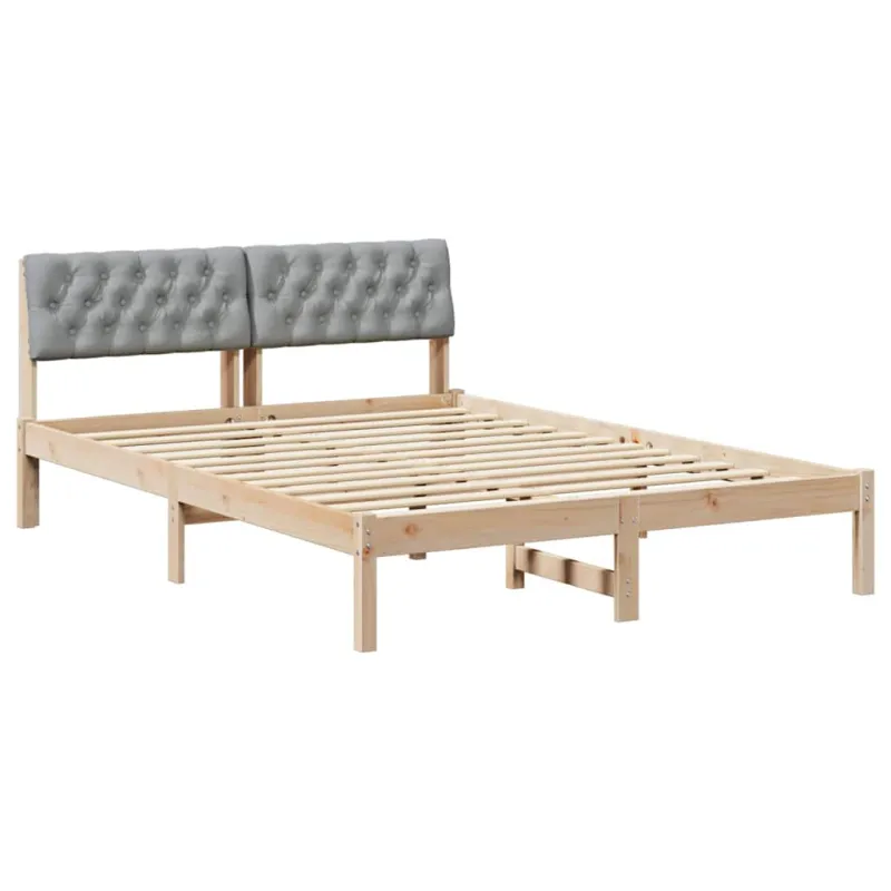 Lovos rėmas Ruda ir šviesiai pilka 150 x 200 cm Pušies masyvas