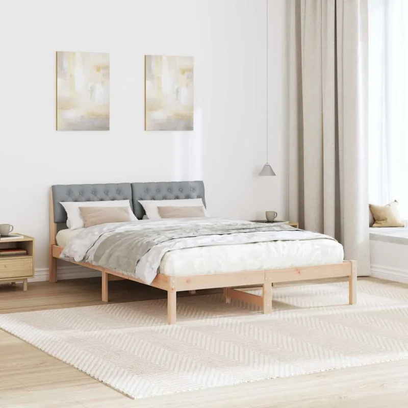 Lovos rėmas Ruda ir šviesiai pilka 150 x 200 cm Pušies masyvas