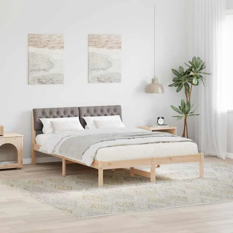 Lovos rėmas Ruda ir taupe 150 x 200 cm Pušies masyvas
