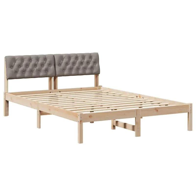 Lovos rėmas Ruda ir taupe 150 x 200 cm Pušies masyvas