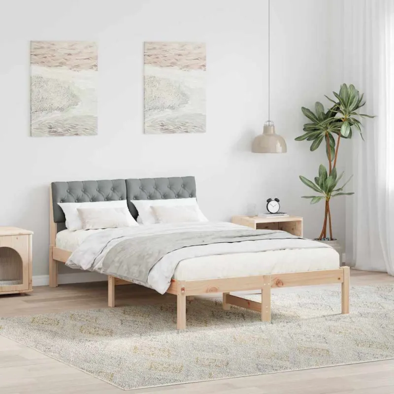 Lovos rėmas Ruda ir šviesiai pilka 120 x 200 cm Pušies masyvas