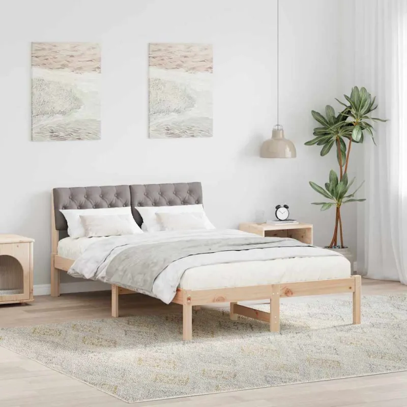 Lovos rėmas Ruda ir taupe 120 x 200 cm Pušies masyvas