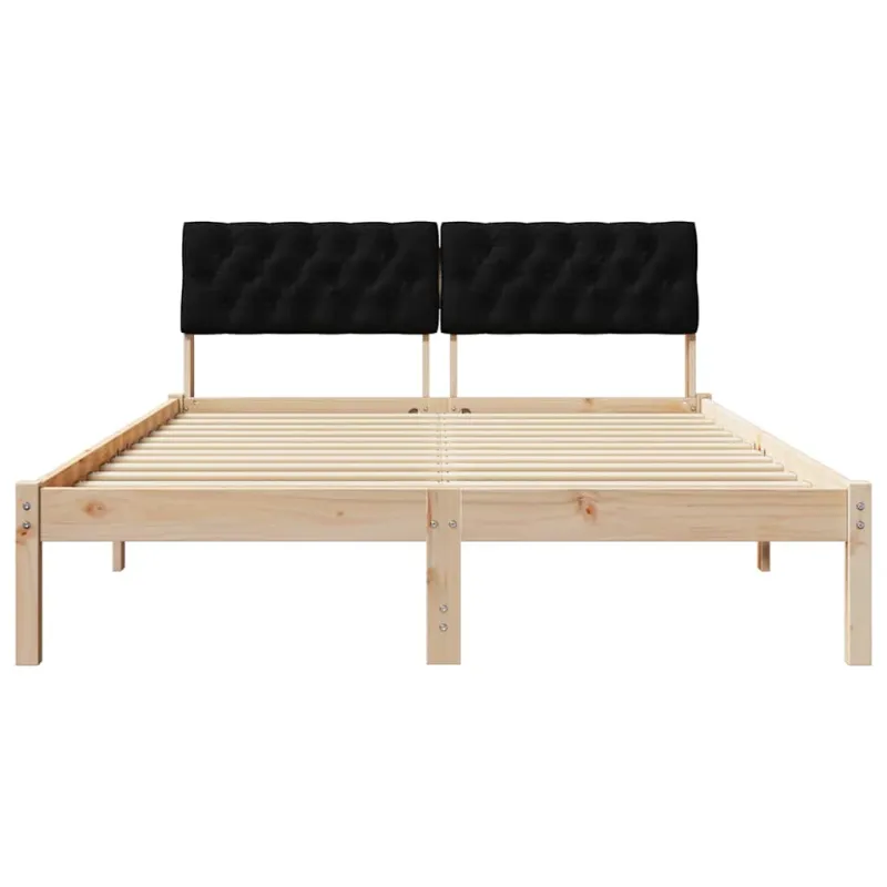 Lovos rėmas Ruda ir juoda 135 x 190 cm Pušies masyvas