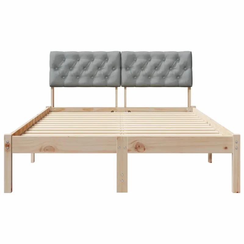 Lovos rėmas Ruda ir šviesiai pilka 120 x 190 cm Pušies masyvas