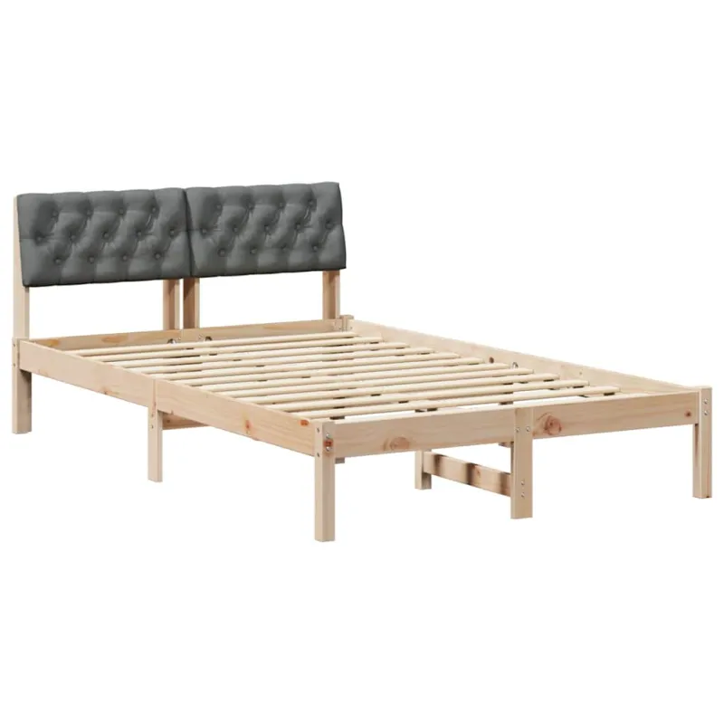 Lovos rėmas ruda ir tamsiai pilka 120 x 190 cm Pušies masyvas