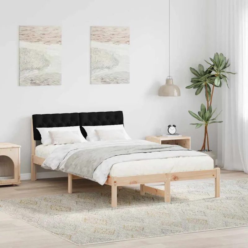 Lovos rėmas Ruda ir juoda 120 x 190 cm Pušies masyvas