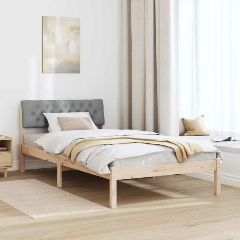 Lovos rėmas Ruda ir šviesiai pilka 100 x 200 cm Pušies masyvas