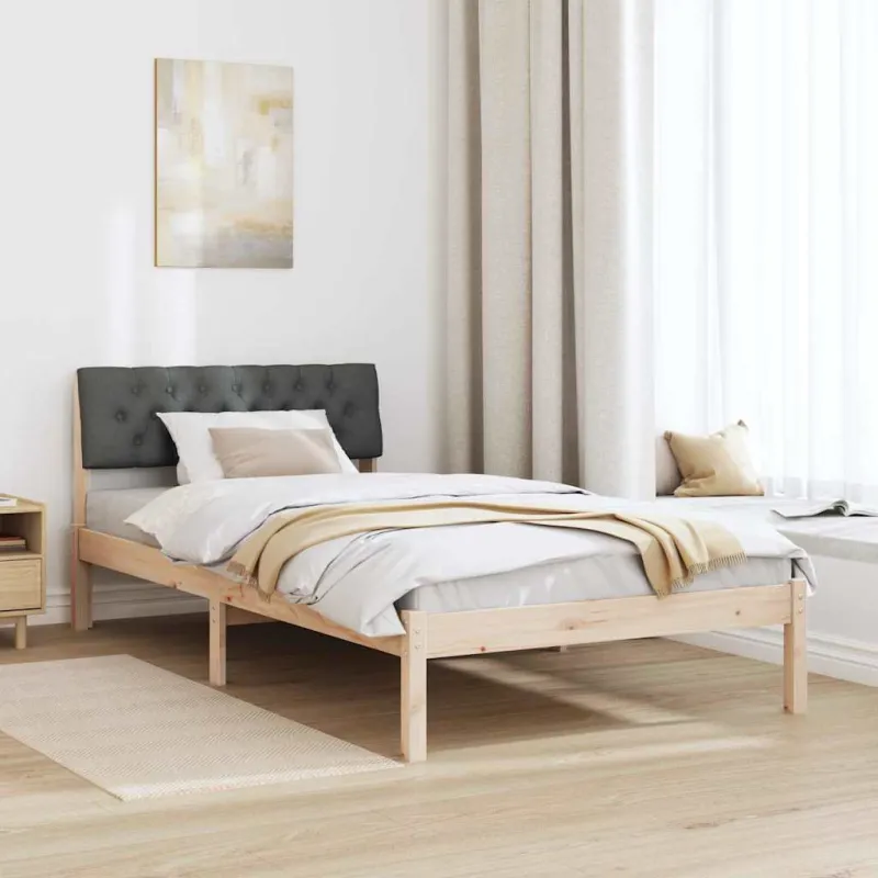 Lovos rėmas ruda ir tamsiai pilka 100 x 200 cm Pušies masyvas