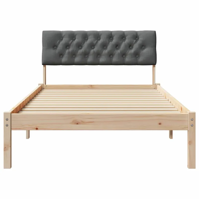 Lovos rėmas ruda ir tamsiai pilka 100 x 200 cm Pušies masyvas