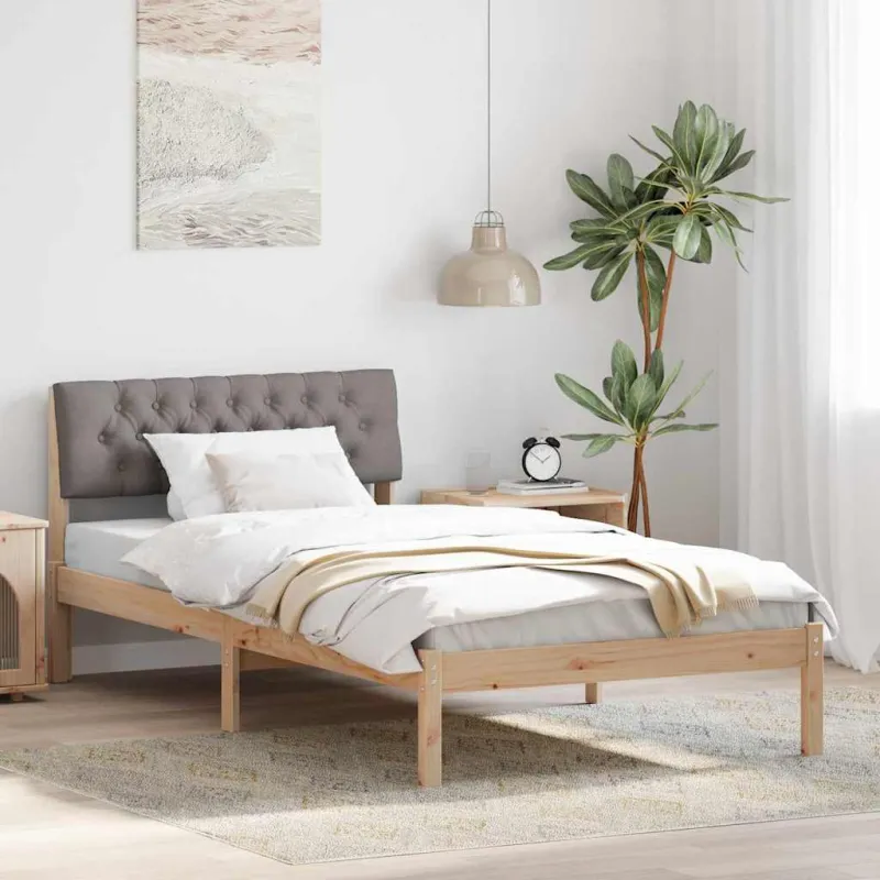 Lovos rėmas Ruda ir taupe 100 x 200 cm Pušies masyvas