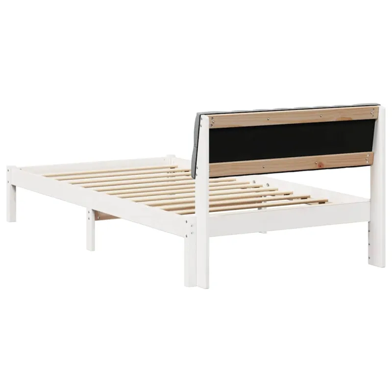 Lovos rėmas Balta ir šviesiai pilka 100 x 200 cm Pušies masyvas