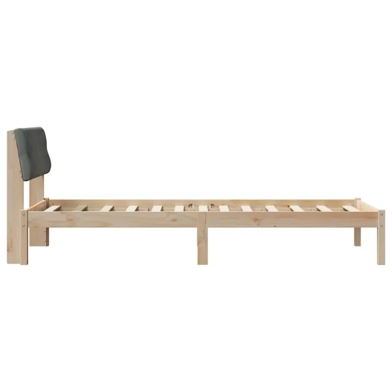 Lovos rėmas ruda ir tamsiai pilka 90 x 200 cm Pušies masyvas