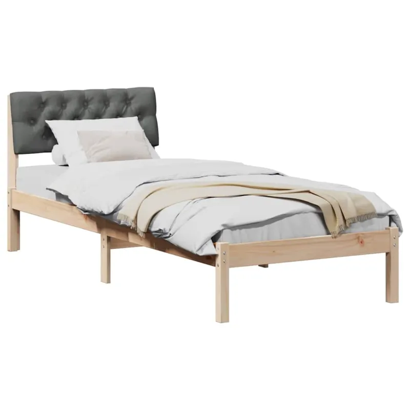 Lovos rėmas ruda ir tamsiai pilka 80 x 200 cm Pušies masyvas