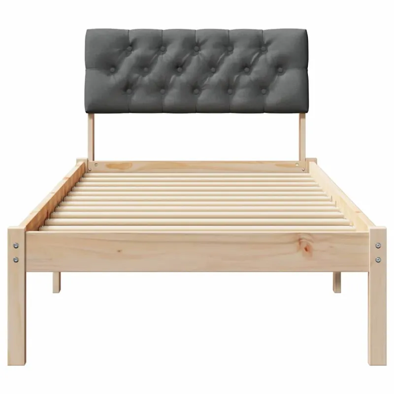 Lovos rėmas ruda ir tamsiai pilka 80 x 200 cm Pušies masyvas