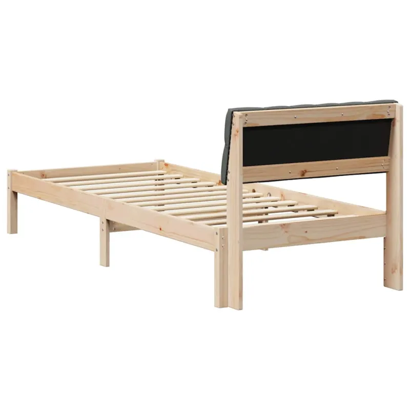 Lovos rėmas ruda ir tamsiai pilka 80 x 200 cm Pušies masyvas